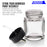 10 Pack Master Airbrush TB-003, 3/4 oz Glass Jar Bottles with 60 degree Down Angle Adaptor Lid Assembly, Single-Action Siphon
