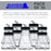 10 Pack Master Airbrush TB-004, 2.7 oz Glass Jar Bottles with 60 Degree Down Angle Adaptor Lid Assembly, Single-Action Siphon