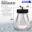10 Pack TB-004, 2.7 oz Glass Jar Bottles with 60 Degree Down Angle Adaptor Lid Assembly, Single-Action Siphon