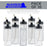 10 Pack Master Airbrush TB-008, 2.7oz Plastic Jar Bottles with 30° degrees Down Angle Adaptor Lid Assembly, Single-Action Siphon