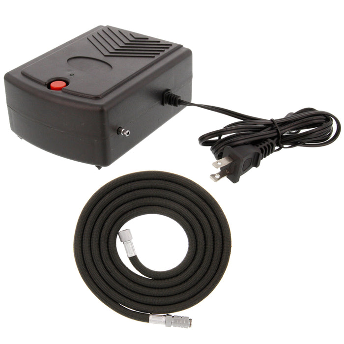 Model TC-22 Mini 12V DC Airbrush Compressor with direct plug in 110V AC Adapter