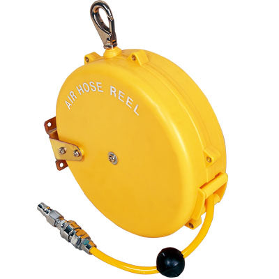 25' Retractable-Retracting 1/4" Fitting Air Hose Reel with Coupler And Plug