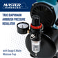 True Diaphragm Airbrush Pressure Regulator with Gauge & Water Moisture Trap – Filter, Air Compressor Water Trap for Clean, Moisture-Free Airflow