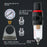 True Diaphragm Airbrush Pressure Regulator with Gauge & Water Moisture Trap – Filter, Air Compressor Water Trap for Clean, Moisture-Free Airflow