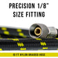 Premium 10 Foot Nylon Braided Airbrush Hose with Inline Moisture Trap Filter - 1/8" BSP Air Brush Adapter Fitting Connectors on Both Ends