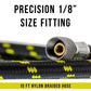 Premium 10 Foot Nylon Braided Airbrush Hose - 1/8" BSP Air Brush Adapter Fitting Connectors on Both Ends (Hose color may vary)