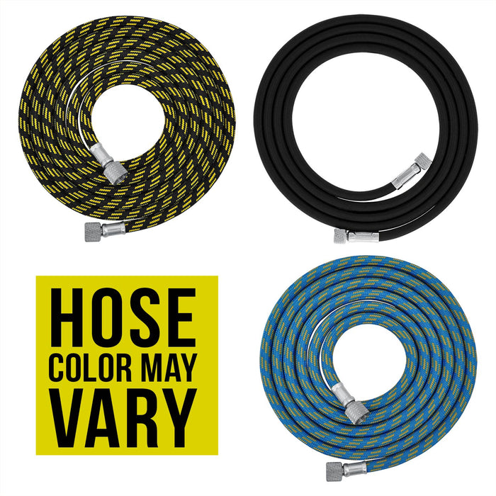 Premium 10 Foot Nylon Braided Airbrush Hose - 1/8" BSP Air Brush Adapter Fitting Connectors on Both Ends (Hose color may vary)