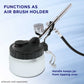 Deluxe 3-in-1 Airbrush Cleaning Pot with Holder; Cleans and Holds Air Brush, Color Palette Lid, Filters