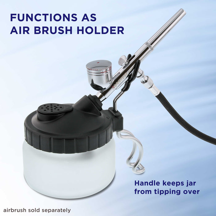 Airbrush 3 in 1 Cleaning Pot with Holder with 4 Replacement Filters and a Paint Syringe