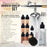 Belloccio Complete Cordless Handheld Airbrush Cosmetic Makeup System with 4 Fair Foundation Shades, 18-Piece Kit, Primer, Blush, Bronzer, Highlighter