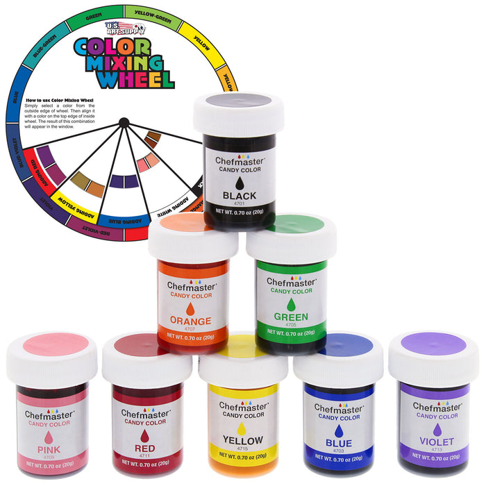 Chefmaster 20 Gram Liquid Candy Color - 8 Color Kit