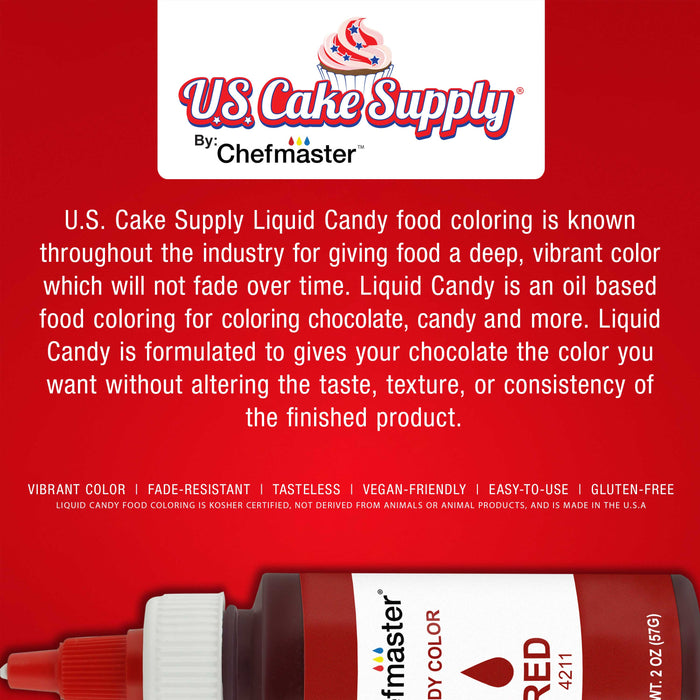 Chefmaster 2-Ounce Liquid Candy Color 8 Color Kit