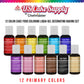 US Cake Supply by Chefmaster Liqua-Gel Cake Color Set - 12 of the Most Popular Colors in 0.7 fl. oz. (20ml) Bottles