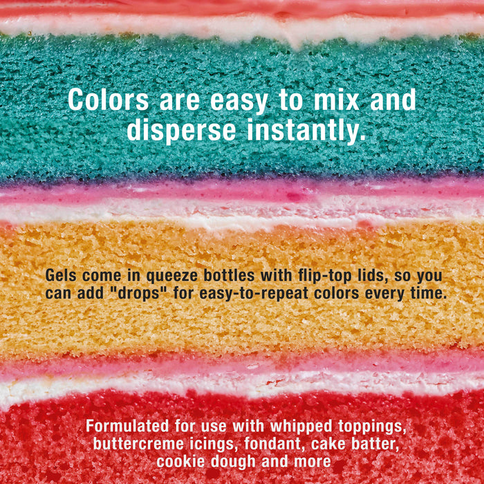 30 Color Cake Food Coloring Liqua-Gel Decorating Baking Deluxe Set - 0.75 fl. oz. (20ml) Bottles - Made in the U.S.A.
