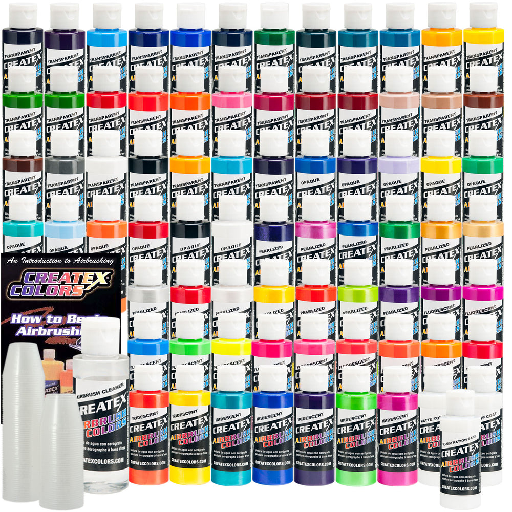 74 Color Airbrush Paint Set, 2 oz. Bottles