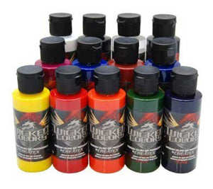 12 Color & Reducer Wicked Detail Airbrush Paint Set, 2 oz. Bottles