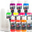 10 Color Fluorescent Airbrush Paint Set, 2 oz. Bottles