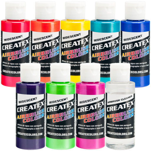 10 Color Iridescent Airbrush Paint Set, 2 oz. Bottles