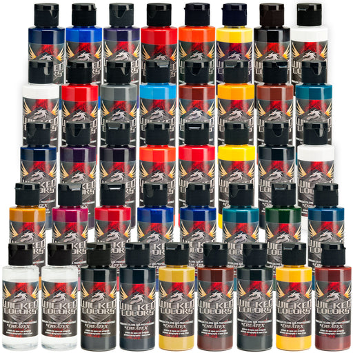 All 39 Wicked Colors Airbrush Paint Set, 2 oz. Bottles