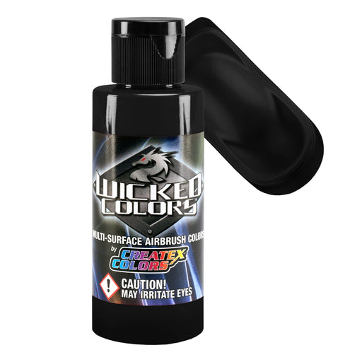 Black - Wicked Colors Airbrush Paint, Semi-Gloss Finish, 1 Quart