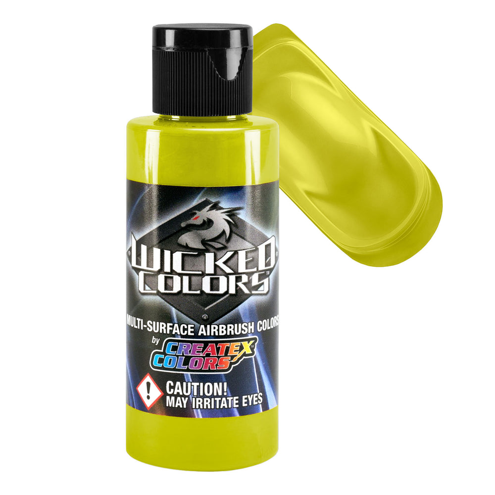 Yellow - Wicked Colors Airbrush Paint, Semi-Gloss Finish, 2 oz.