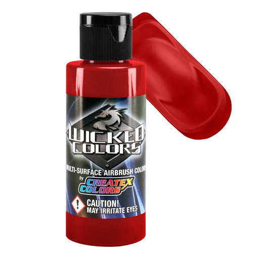 Red - Wicked Colors Airbrush Paint, Semi-Gloss Finish, 2 oz.