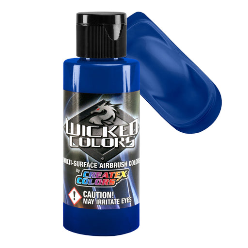 Blue - Wicked Colors Airbrush Paint, Semi-Gloss Finish, 2 oz.