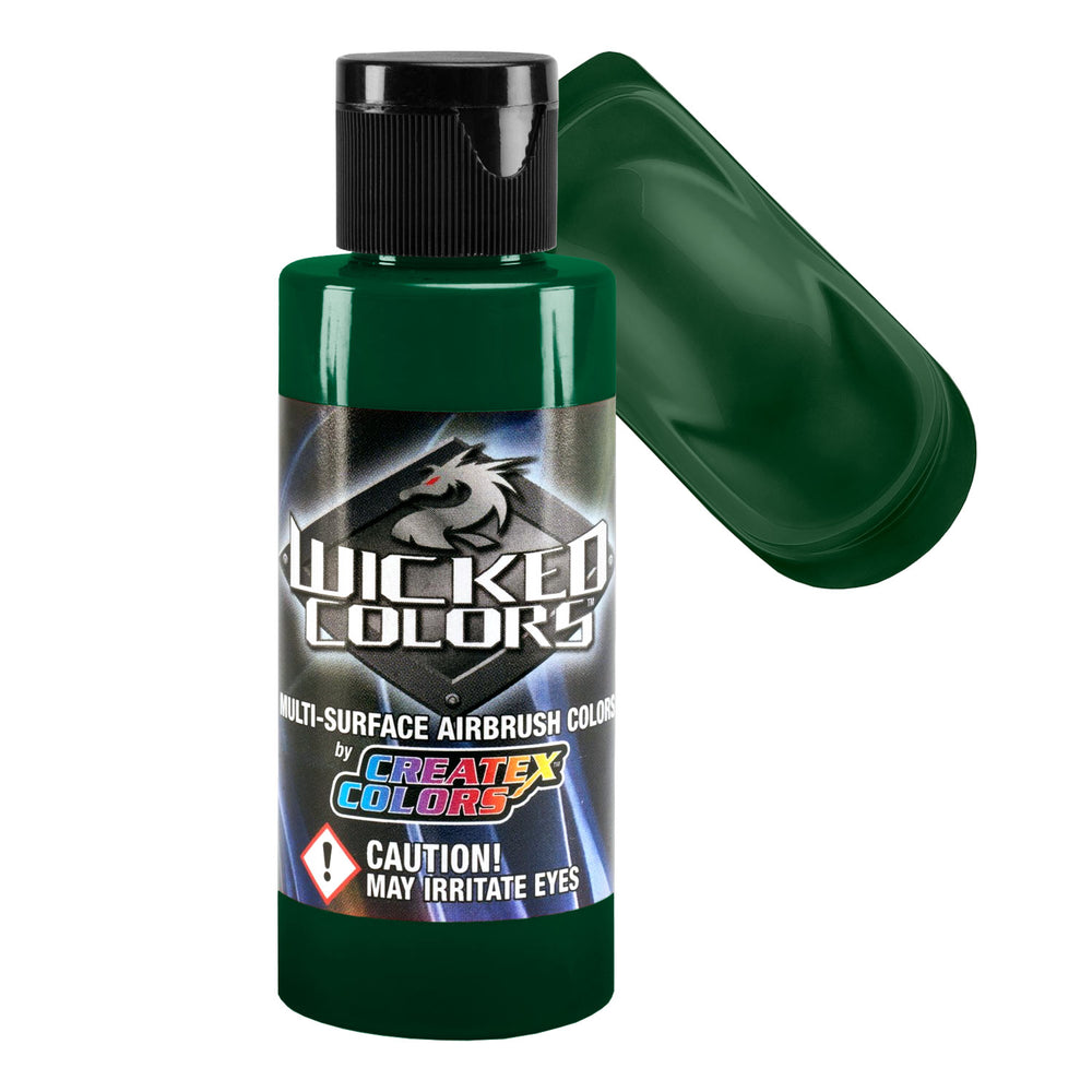 Pthalo Green - Wicked Colors Airbrush Paint, Semi-Gloss Finish, 2 oz.