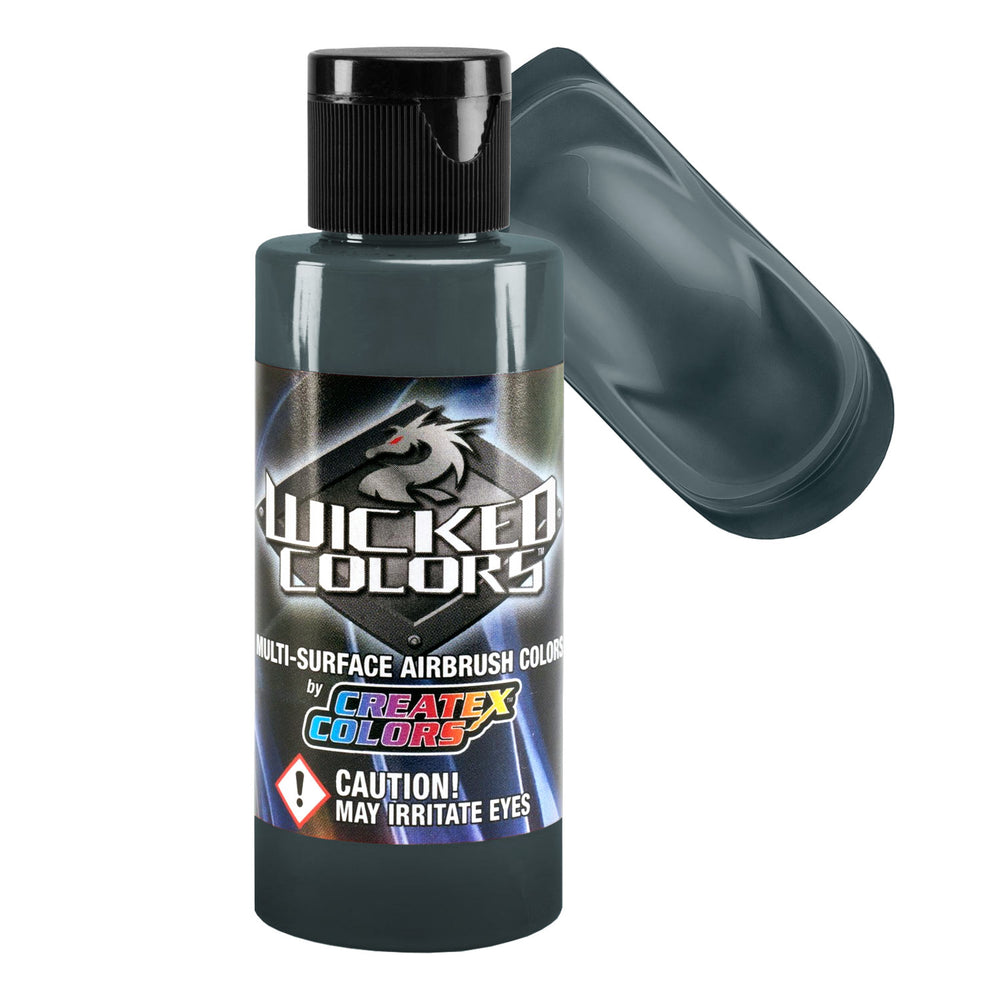 Gray - Wicked Colors Airbrush Paint, Semi-Gloss Finish, 2 oz.