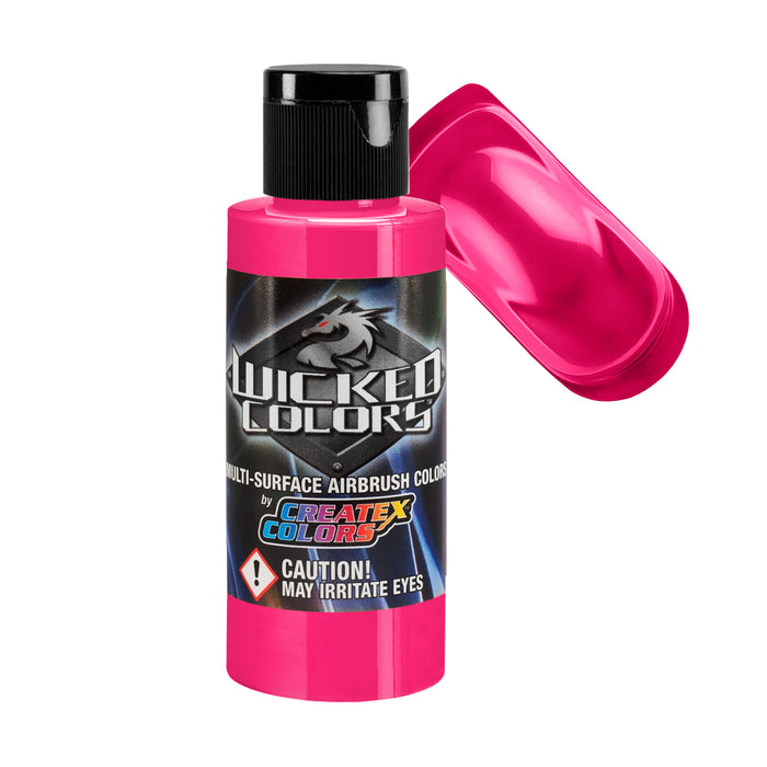 Pink - Wicked Fluorescent Colors Airbrush Paint, 2 oz.