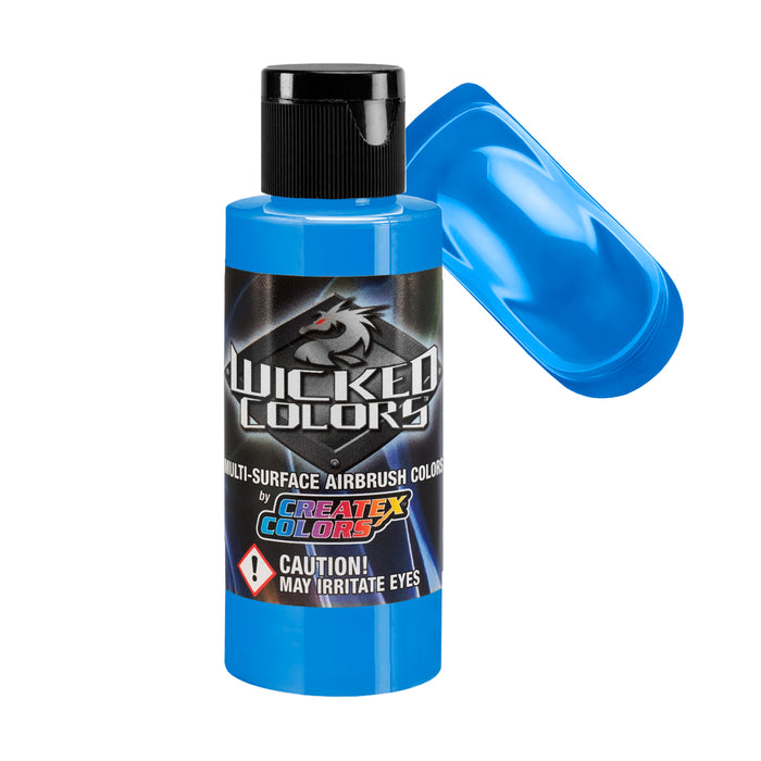 Blue - Wicked Fluorescent Colors Airbrush Paint, 2 oz.