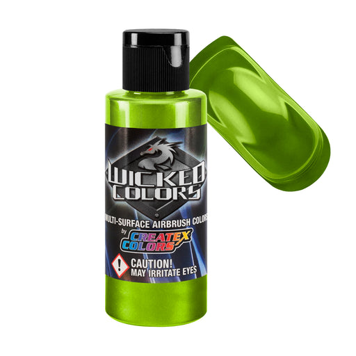 Lime Green - Wicked Pearlized Colors Airbrush Paint, 2 oz.