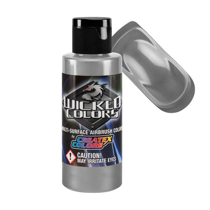 Silver - Wicked Metallic Colors Airbrush Paint, 2 oz.