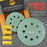3000 Grit - 5" Green Film DA Sanding Discs - 8-Hole Pattern Hook and Loop - Box of 50