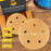 400 Grit - 5" Gold DA Sanding Discs - 5-Hole Pattern Hook and Loop - Box of 50