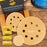320 Grit - 5" Gold DA Sanding Discs - 8-Hole Pattern Hook and Loop - Box of 50