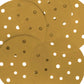 220 Grit - 6" Gold Sanding Discs - 17-Hole Pattern Hook and Loop for DA Sander - Box of 50