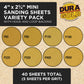 Set of 3 Different Contour Hand Sanding File Block Sticks with 40 Sheet Hook & Loop Sandpaper Kit - Flat Convex Radius Profile Shapes