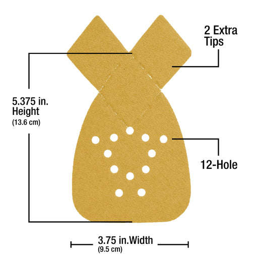 Variety Grit Pack - (60,80,120,220,320,400) - 12-Hole Pattern Hook & Loop Sanding Sheets for Mouse Sanders - Box of 36