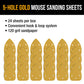 120 Grit - 5-Hole Pattern Hook & Loop Sanding Sheets for Mouse Sanders - Box of 24