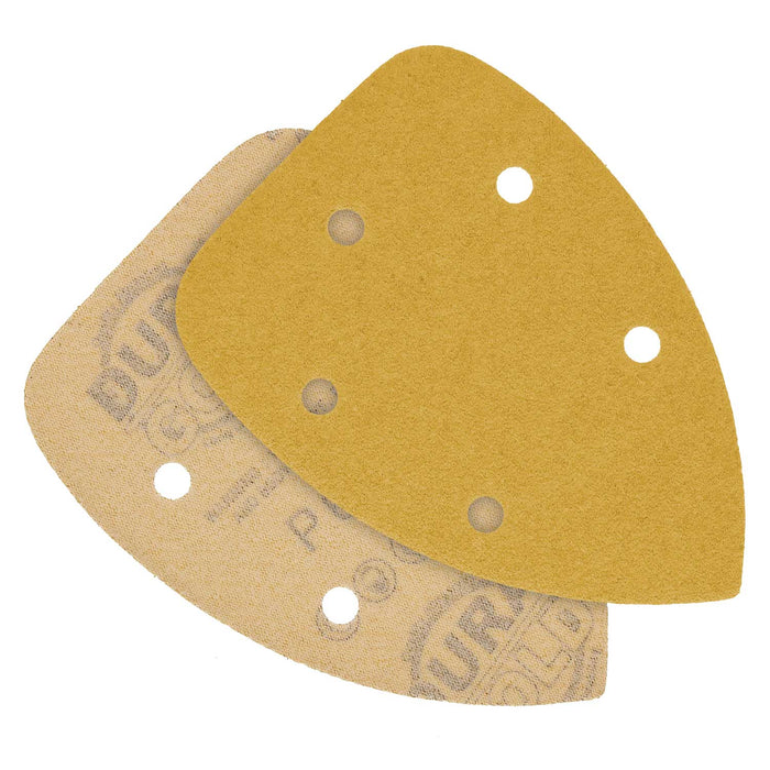 60 Grit - 5-Hole Pattern Hook & Loop Sanding Sheets for Mouse Sanders - Box of 24