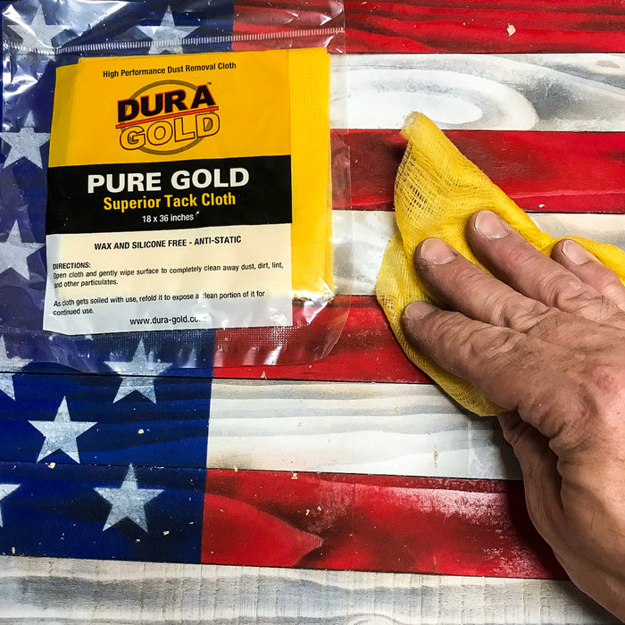 Dura-Gold - Pure Gold Superior Tack Cloths - Tack Rags (Case of 144) - Woodworking and Painters Professional Grade - Removes Dust, Cleans Surfaces
