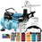 Professional Master Airbrush Cake Decorating Airbrushing System Kit, 6 Color Chefmaster Food Coloring Set, G22 Gravity Feed Airbrush & Air Compressor
