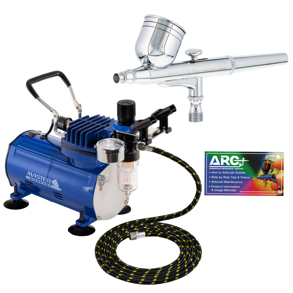 4 Color Cake Decorating Airbrushing System Kit - G22 Gravity Feed Airbrush,  Air Compressor, Bundle - Ralphs
