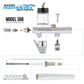 Multi-Purpose Airbrushing System Kit Siphon Feed Dual-Action Airbrush 0.35 mm Tip, 3/4 oz Fluid Cup, Pro 1/5 hp Cool Runner II Dual Fan Air Compressor