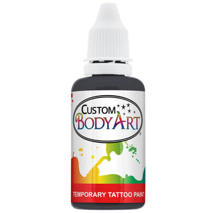 Black Airbrush Body Paint 1oz - Alcohol-Based, Waterproof, Body Paint for Adults, Cosplay, Temporary Tattoos