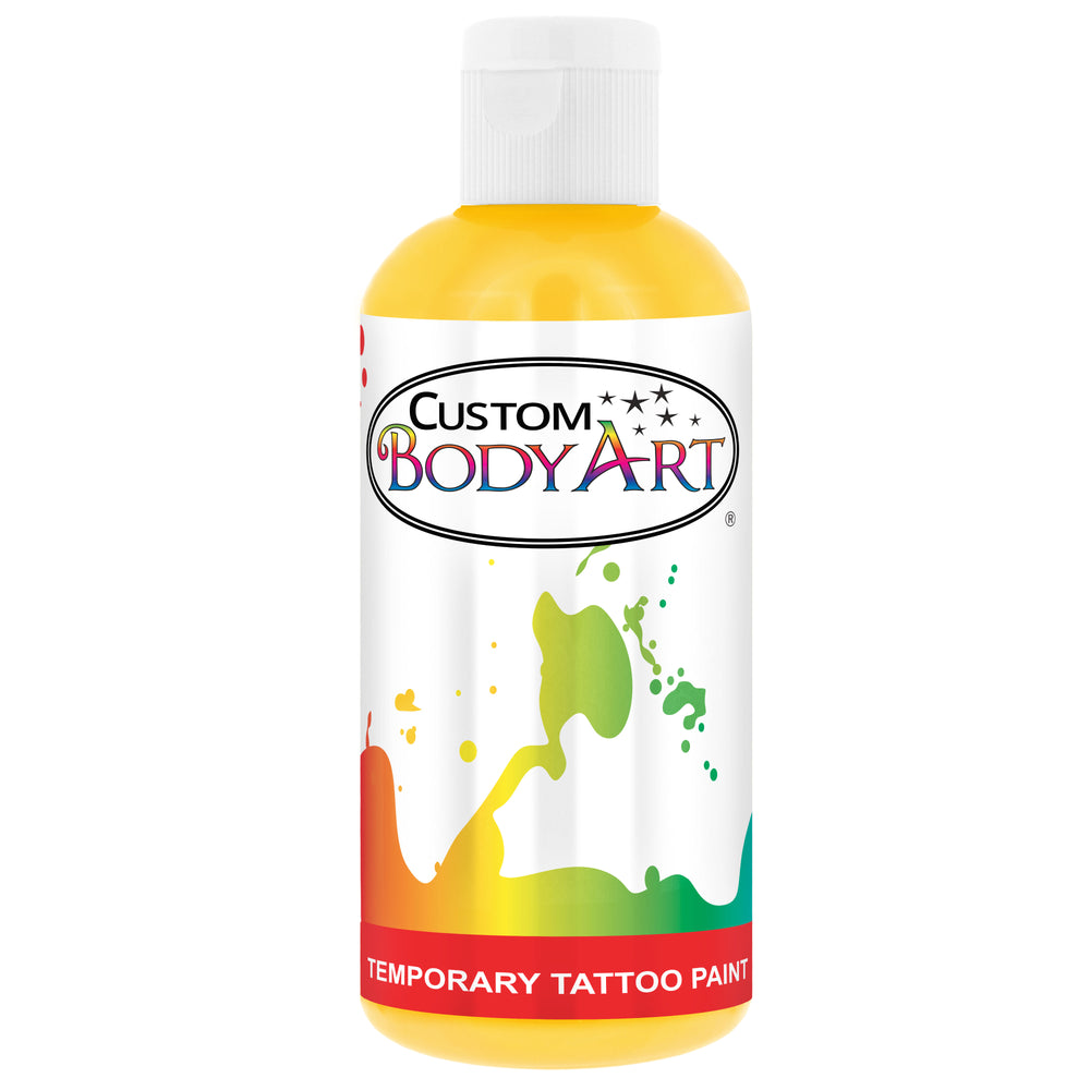 Yellow Airbrush Temporary Tattoo Body Paint Makeup, 8 oz.