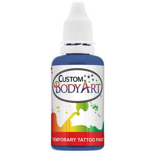 Blue Airbrush Body Paint 1oz - Alcohol-Based, Waterproof, Body Paint for Adults, Cosplay, Temporary Tattoos