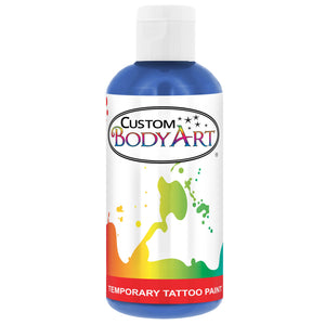Blue Airbrush Body Paint 8oz - Alcohol-Based, Waterproof, Body Paint for Adults, Cosplay, Temporary Tattoos