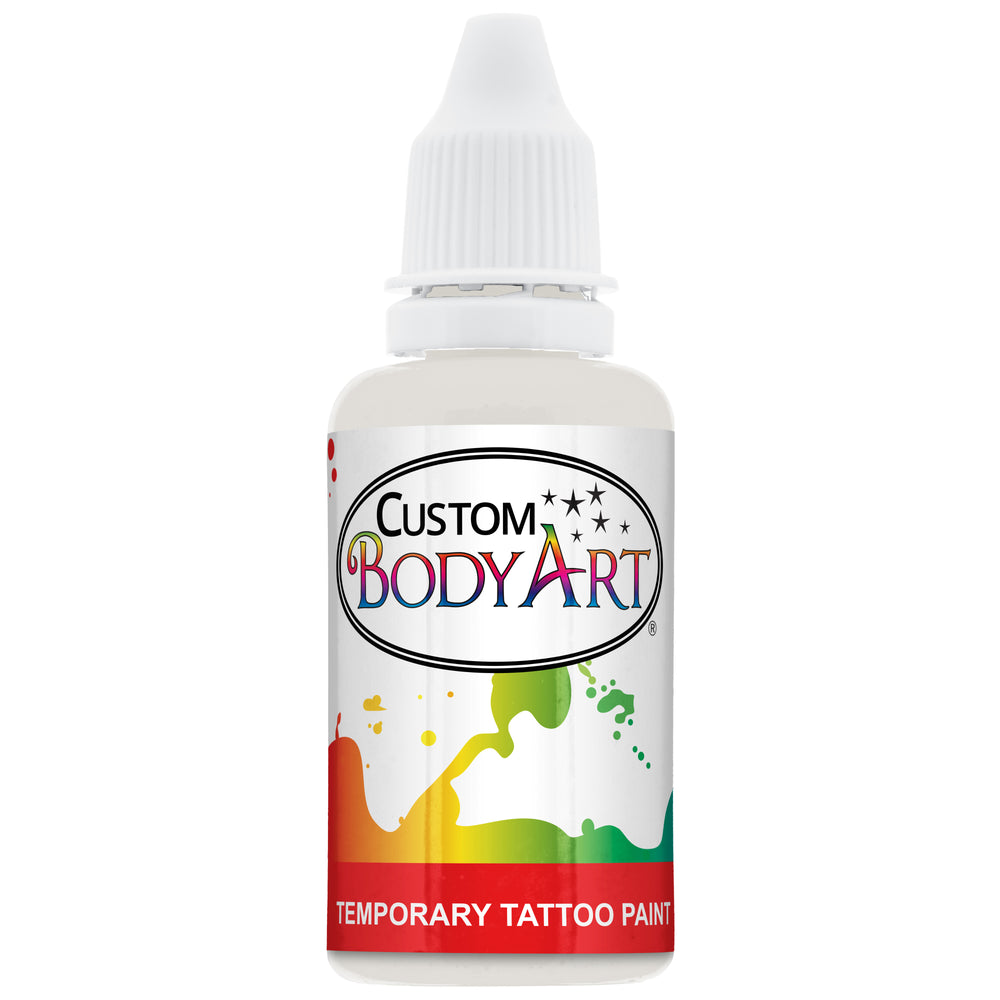 White Airbrush Temporary Tattoo Body Paint Makeup, 1 oz.